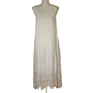 Old Navy White Maxi Spaghetti Strap Sun Dress Size XS EUC